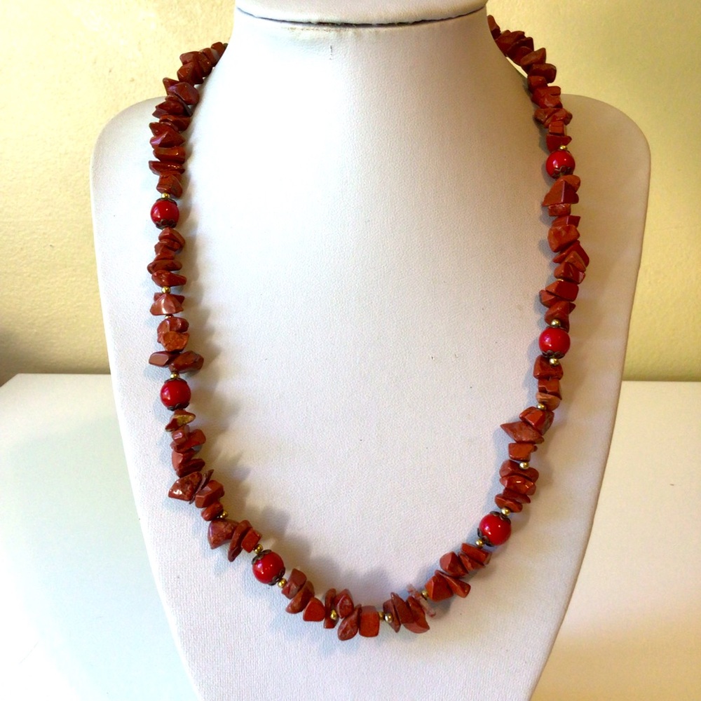 Vintage Mix Stones Short Necklace.